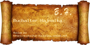 Buchalter Hajnalka névjegykártya